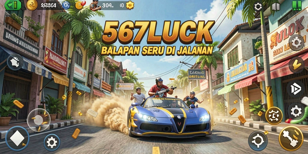Tampilan gameplay balapan yang mendebarkan di 567LUCK.