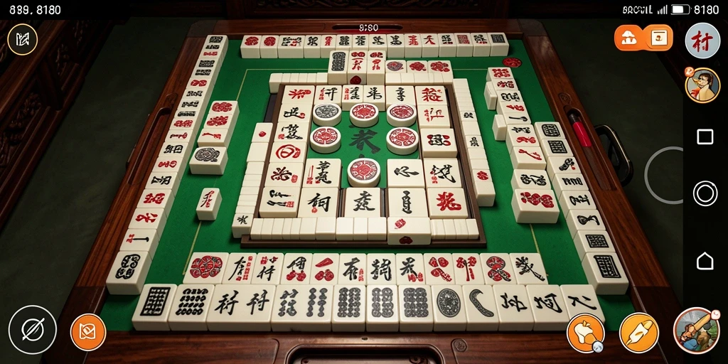 Menampilkan gameplay seru Mahjong di 8180.