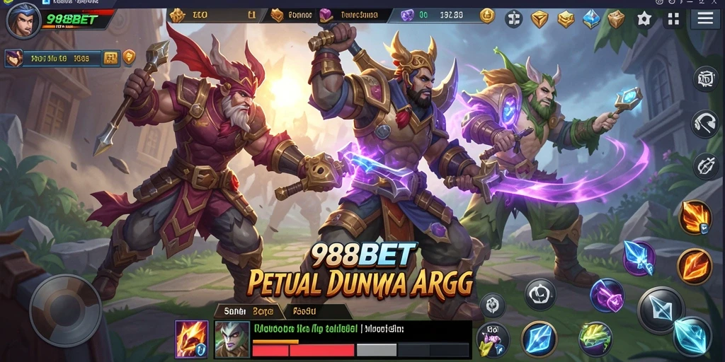 Tampilan gameplay menarik dari 988BET dengan pertarungan ARPG yang seru.