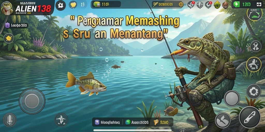 Tampilan gameplay memancing yang menakjubkan di ALIEN138.