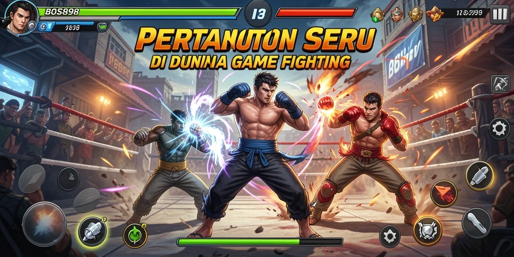 Screenshot menampilkan aksi bertarung seru dalam BOS898.
