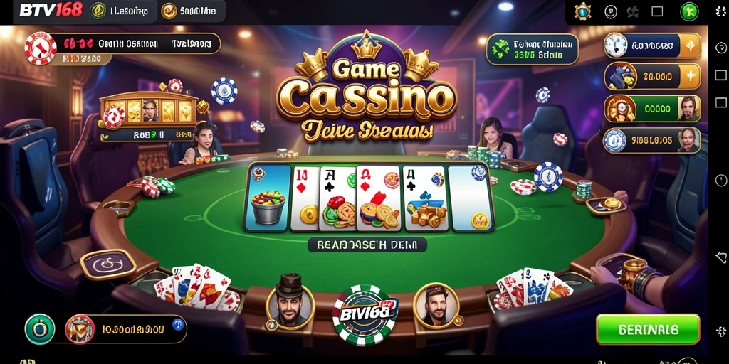 Tampilan gameplay BTV168 yang seru dan interaktif dalam Live Casino.