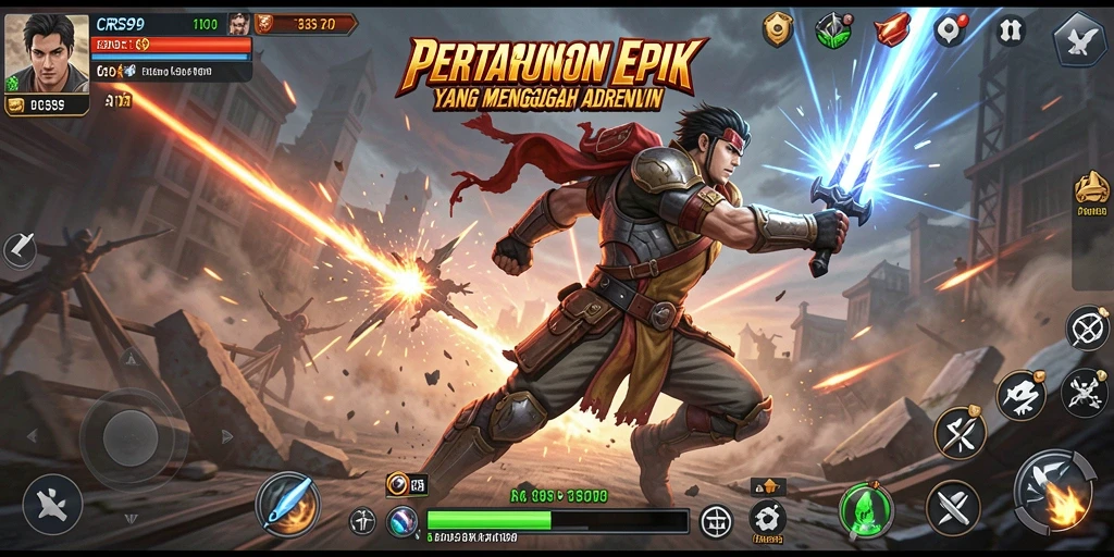 Tangkapan layar utama dari gameplay Fighting yang mendebarkan di CRS99.