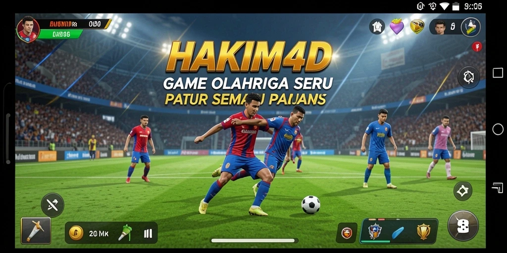 Tampilan gameplay seru dari HAKIM4D yang penuh aksi olahraga.