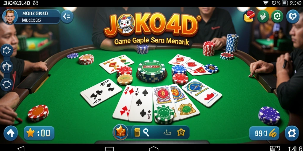 Screenshot gameplay JOKO4D menampilkan momen seru bermain Gaple.