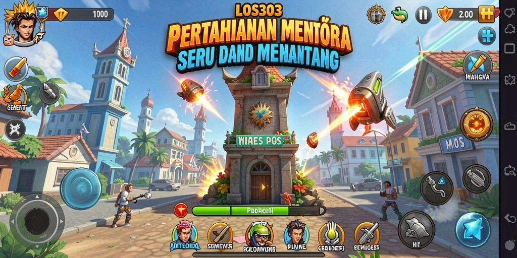 Screenshot utama LOS303 menampilkan gameplay menarik Tower Defense yang menantang.