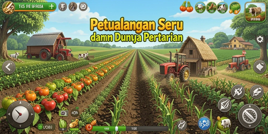 Screenshot utama LPO88 menampilkan gameplay pertanian yang seru dan interaktif.