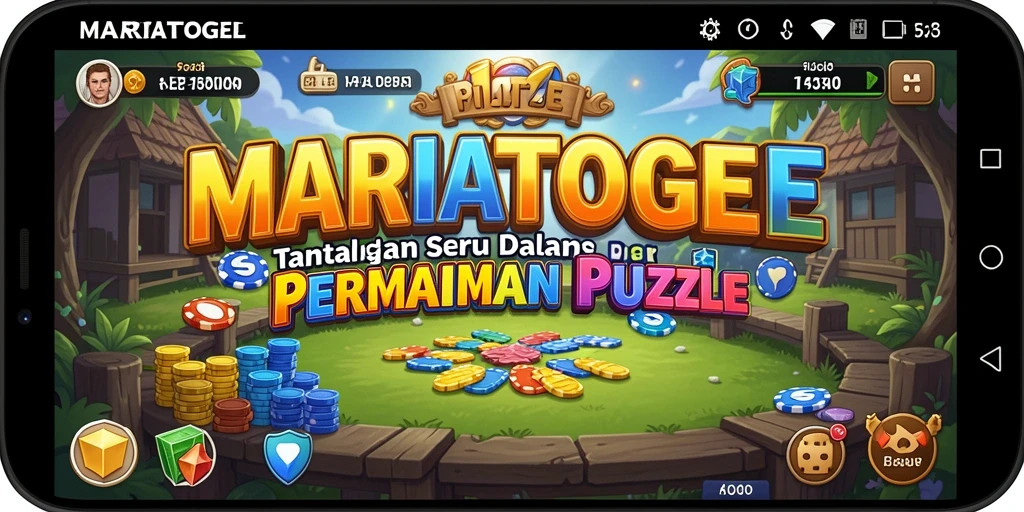 Screenshot gameplay MARIATOGEL menggambarkan tantangan Puzzle yang seru.