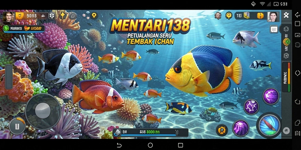 Gameplay seru Tembak Ikan di MENTARI138 dengan grafis menawan.