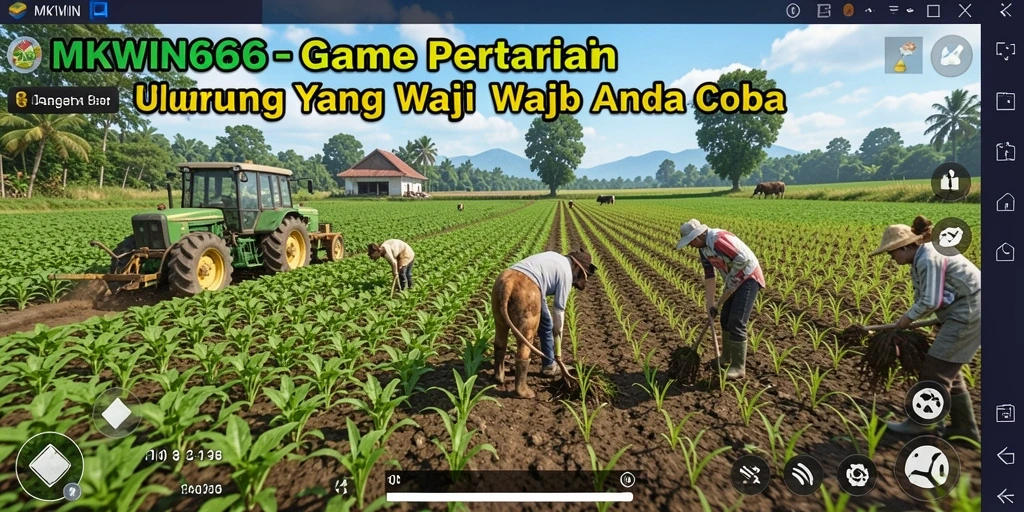 Tangkapan layar gameplay <strong>MKWIN666</strong> menampilkan kebun yang indah dan interaksi sosial.