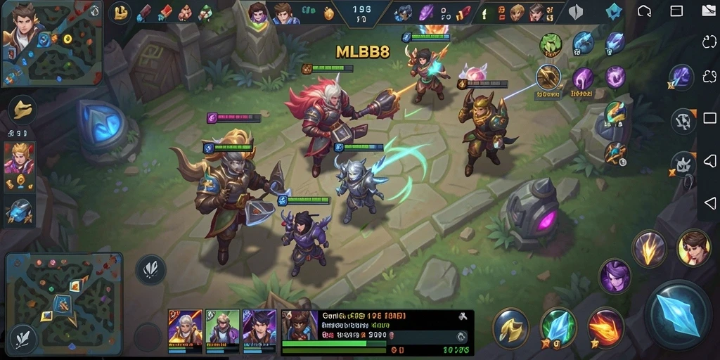 Tampilan gameplay seru dari MLBB8 yang menampilkan kartu Gaple.