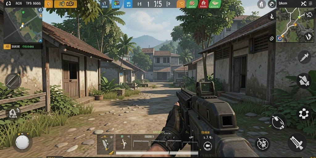 Screenshot MPO666 menunjukkan aksi gameplay penuh ketegangan di medan tempur TPS.