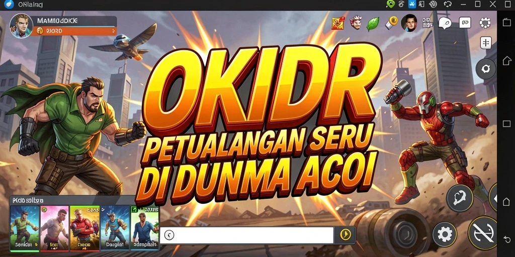 Gameplay seru OKIDR yang menampilkan aksi tanpa henti.