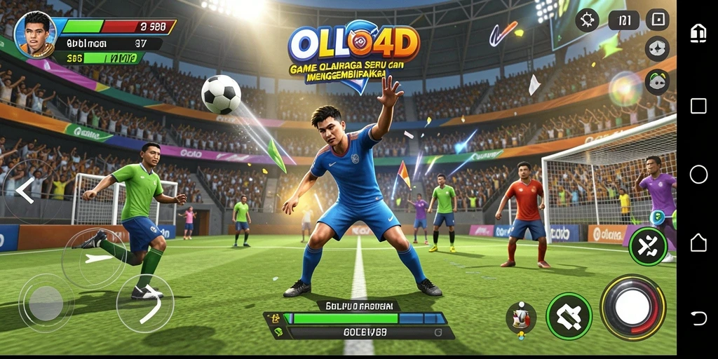 Tampilan gameplay seru dari OLLO4D dengan aksi olahraga yang mendebarkan.