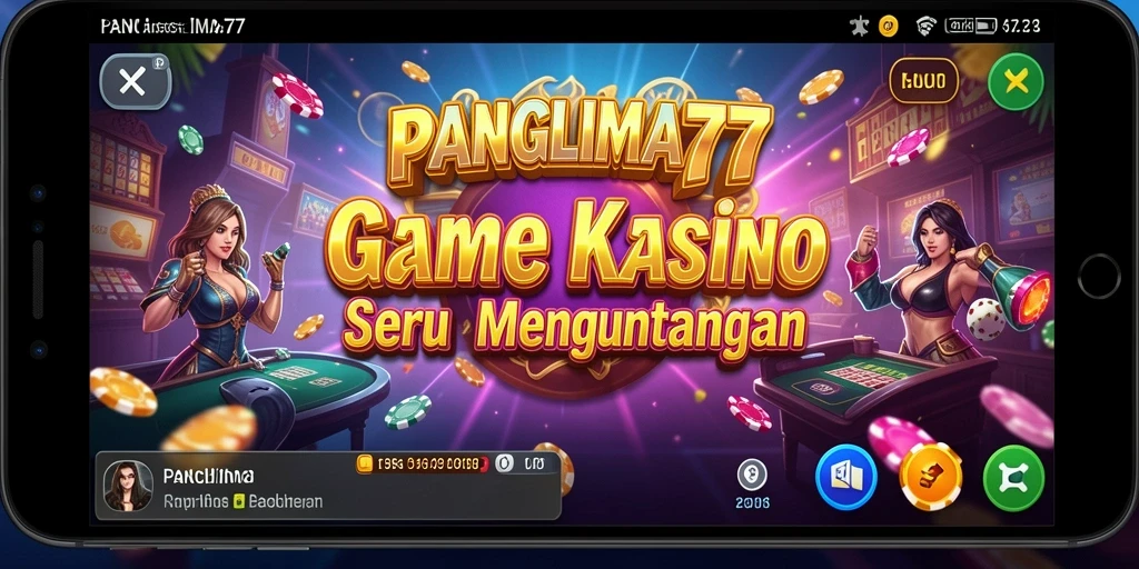 Screenshot gameplay seru dari PANGLIMA77 yang menampilkan suasana Kasino.