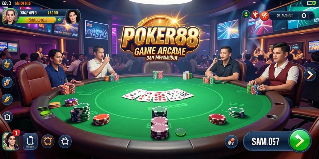 Screenshot gameplay POKER88 menampilkan aksi seru dalam permainan Arcade.