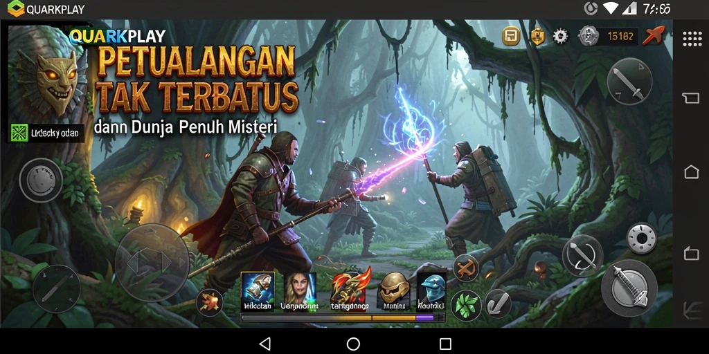 Tampilan gameplay <strong>QUARKPLAY</strong> yang memukau dengan petualangan seru.