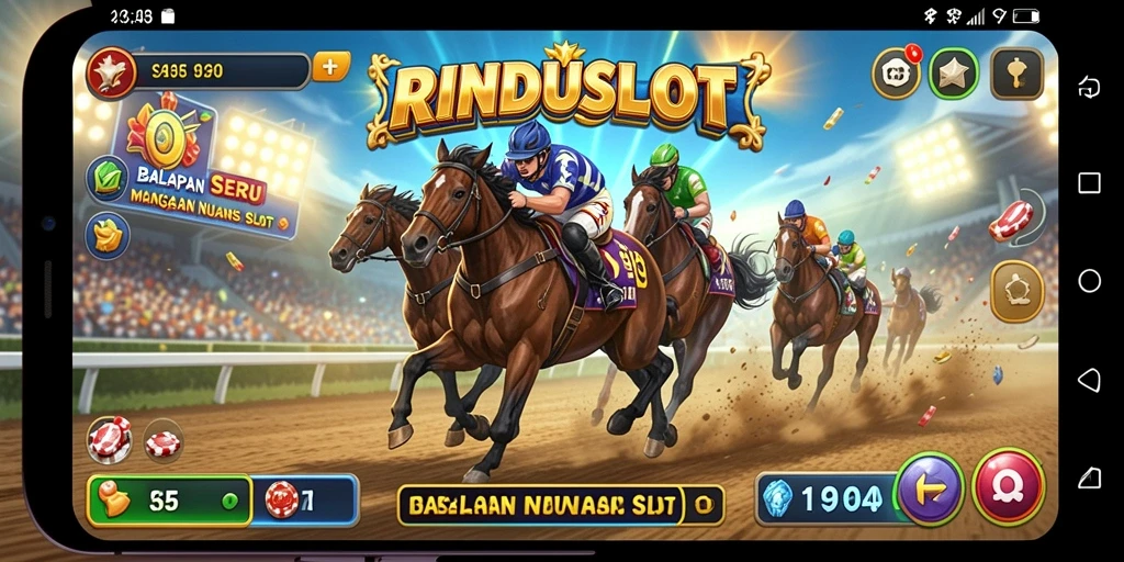 Tampilan gameplay Racing RINDUSLOT yang mendebarkan dan kompetitif.