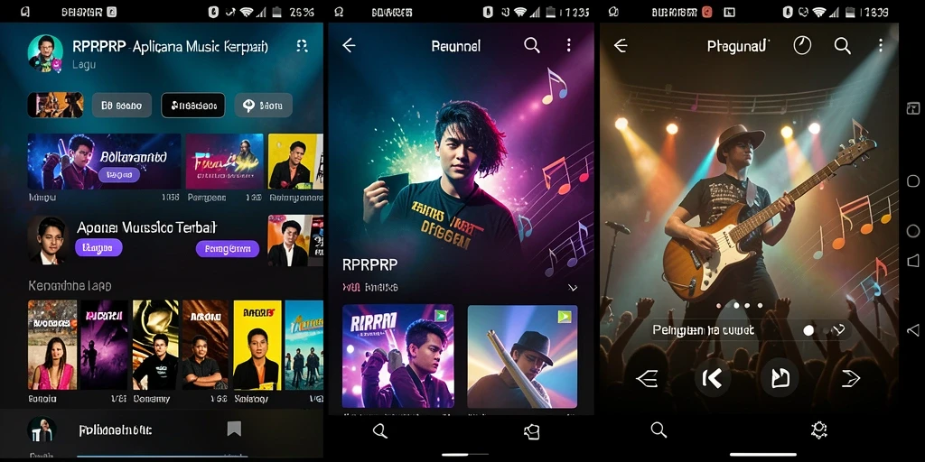 Tampilan gameplay RPRPRP yang menarik dengan interaksi musik.
