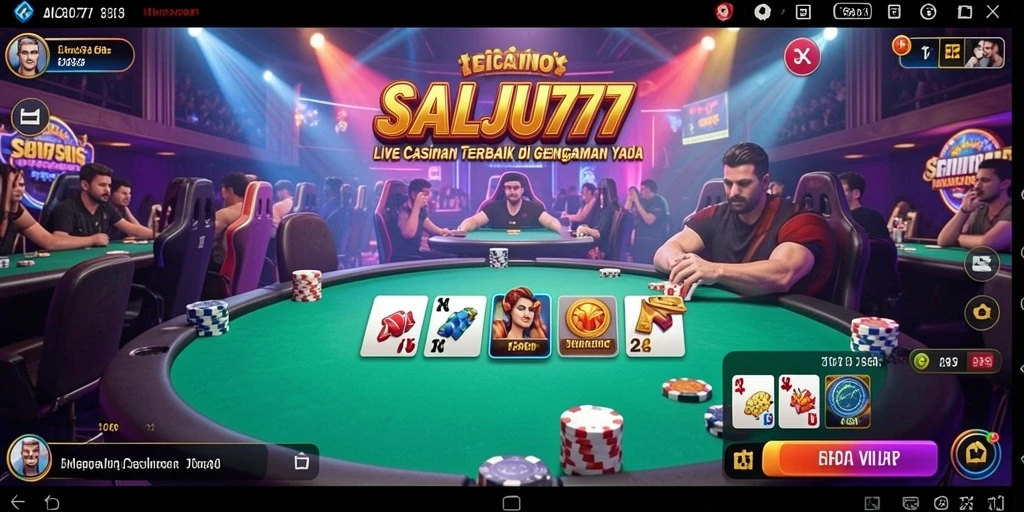 Tampilan gameplay SALJU777 yang mendebarkan di Live Casino.