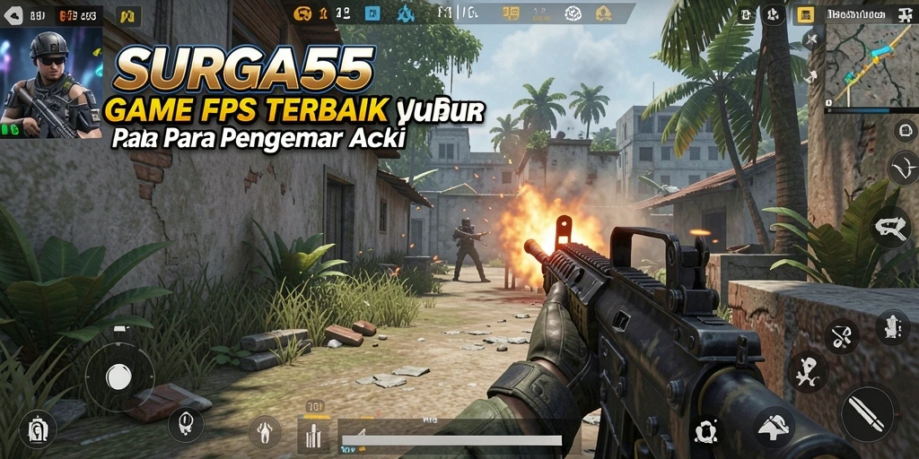 Tampilan aksi seru dalam gameplay SURGA55 yang mendebarkan.